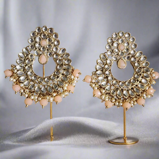Premium Kundan Chandbali Earrings