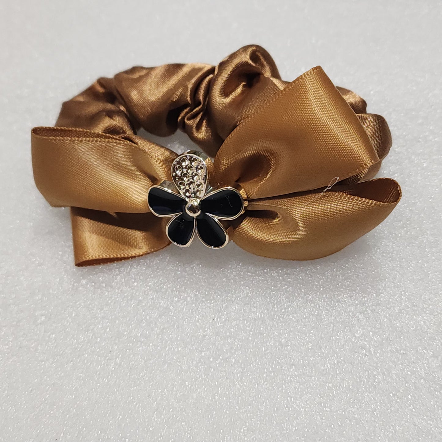 Floral Charm Bow Scrunchie