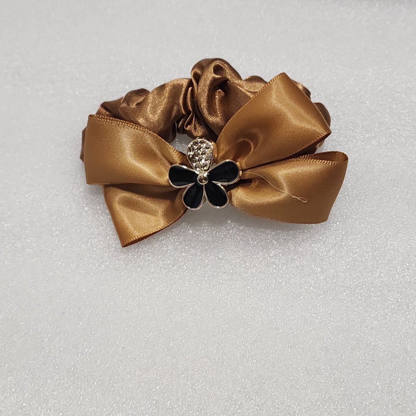 Floral Charm Bow Scrunchie