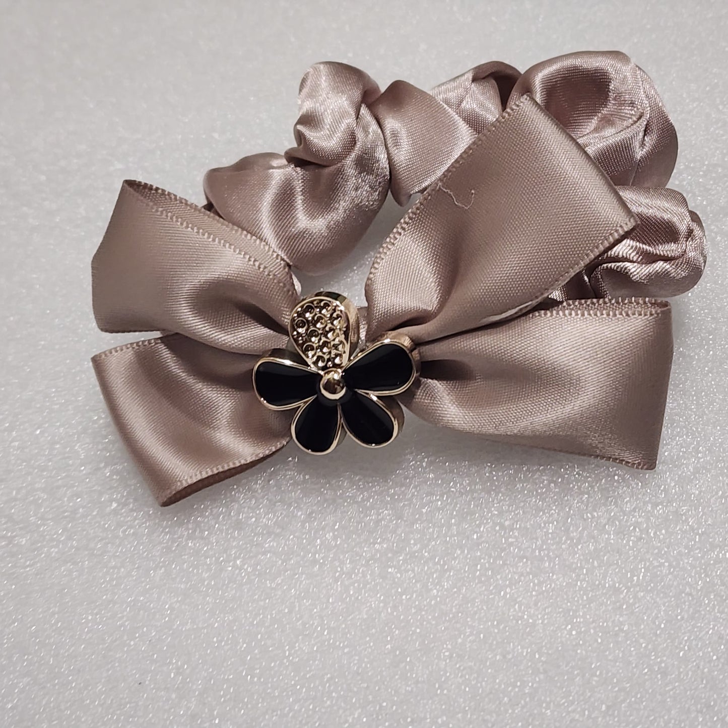 Floral Charm Bow Scrunchie