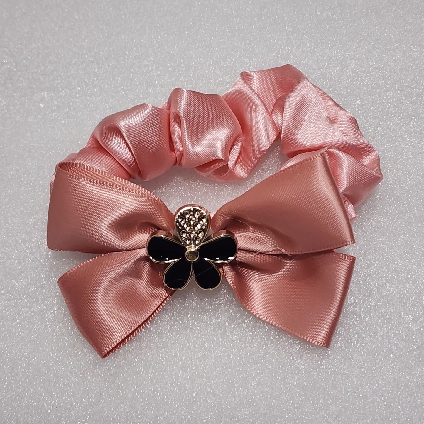 Floral Charm Bow Scrunchie