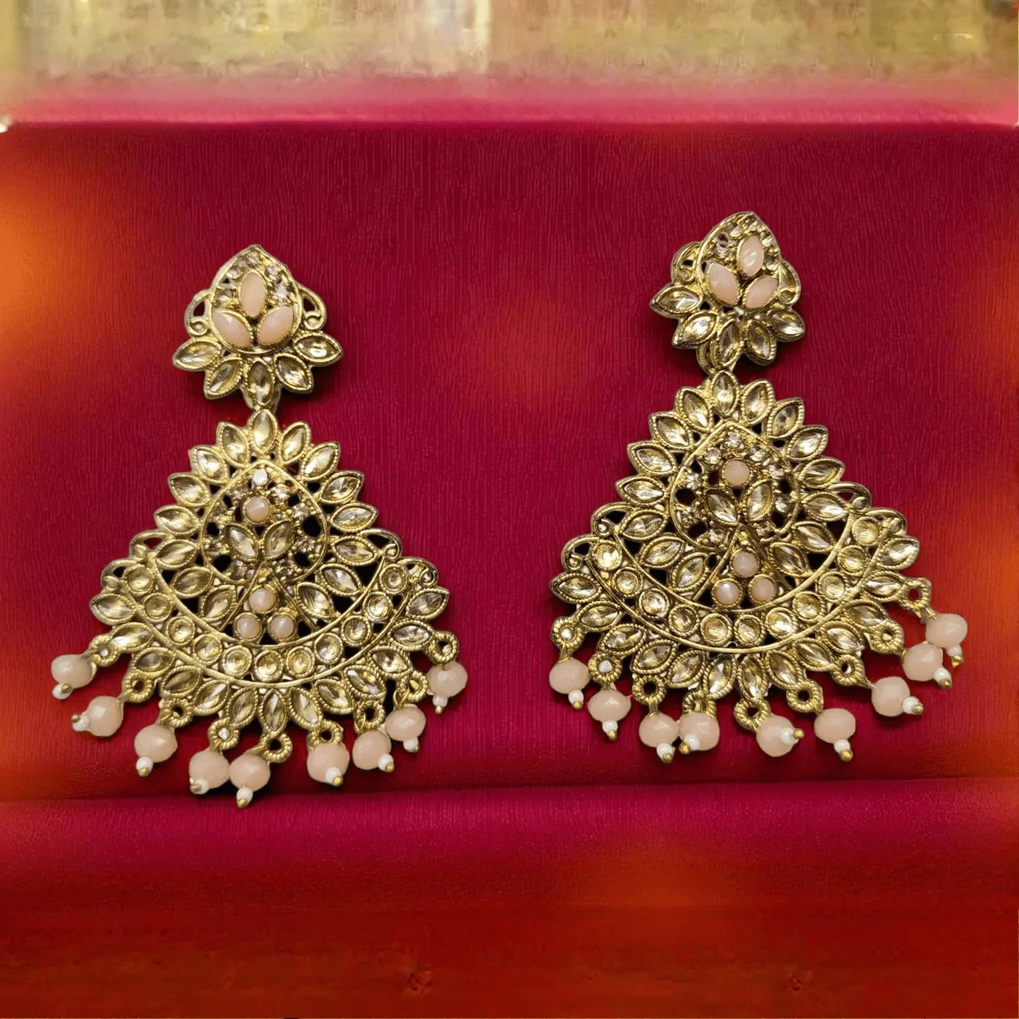Festive Kundan Earrings Chandbalis I - Style Storyz -