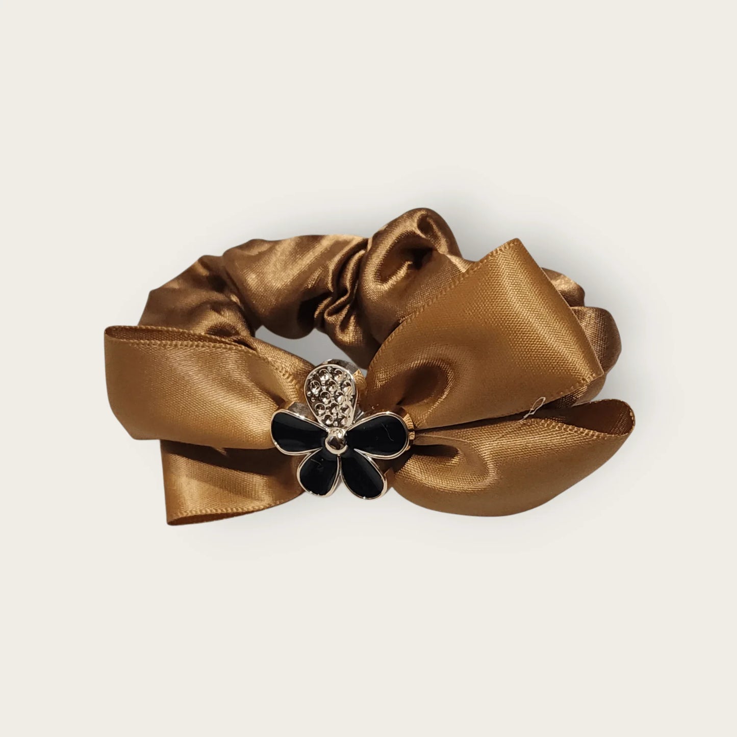 Floral Charm Bow Scrunchie - Style Storyz -