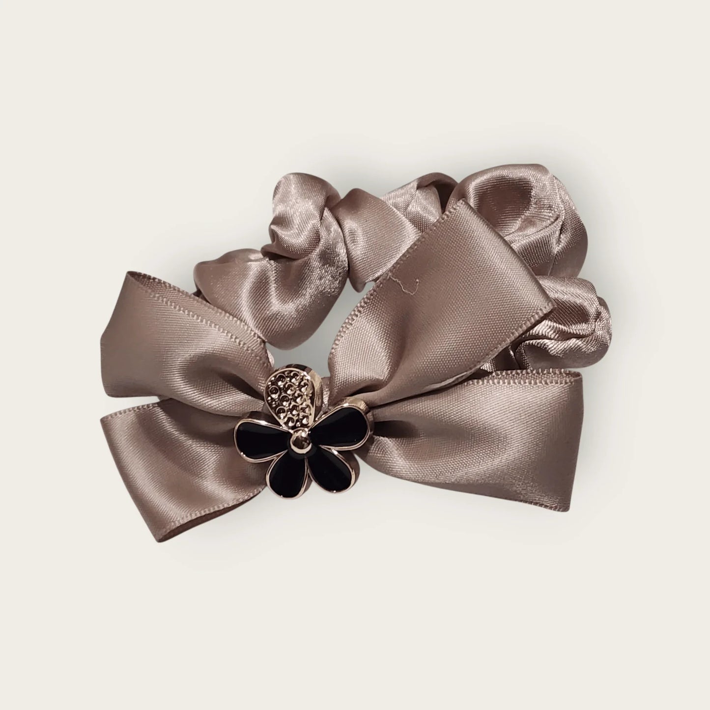 Floral Charm Bow Scrunchie - Style Storyz -