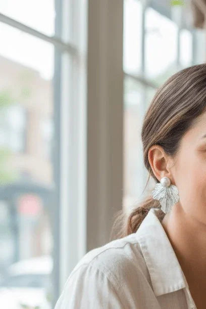 Metallic Bold Leaf Earrings - Style Storyz -