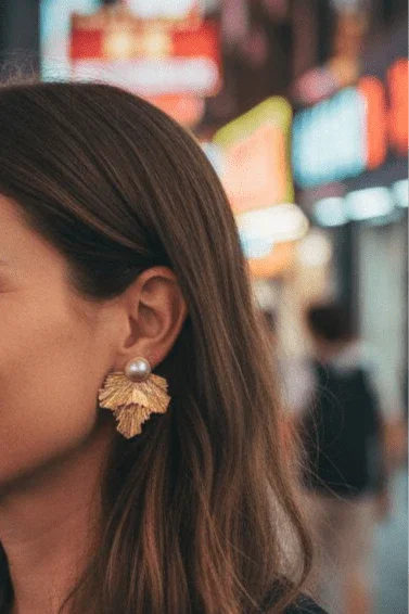 Metallic Bold Leaf Earrings - Style Storyz -