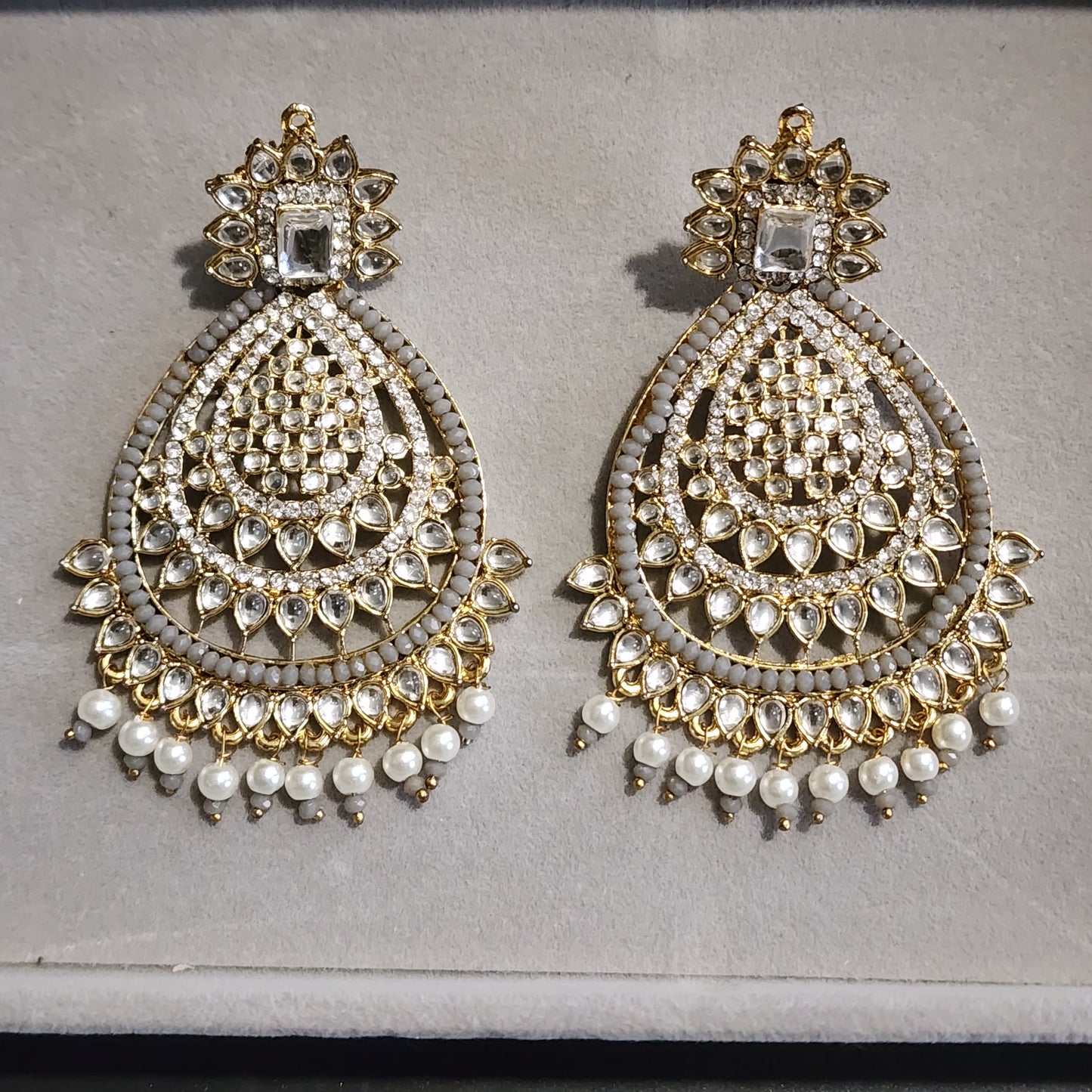 Festive Kundan + Stone Earrings