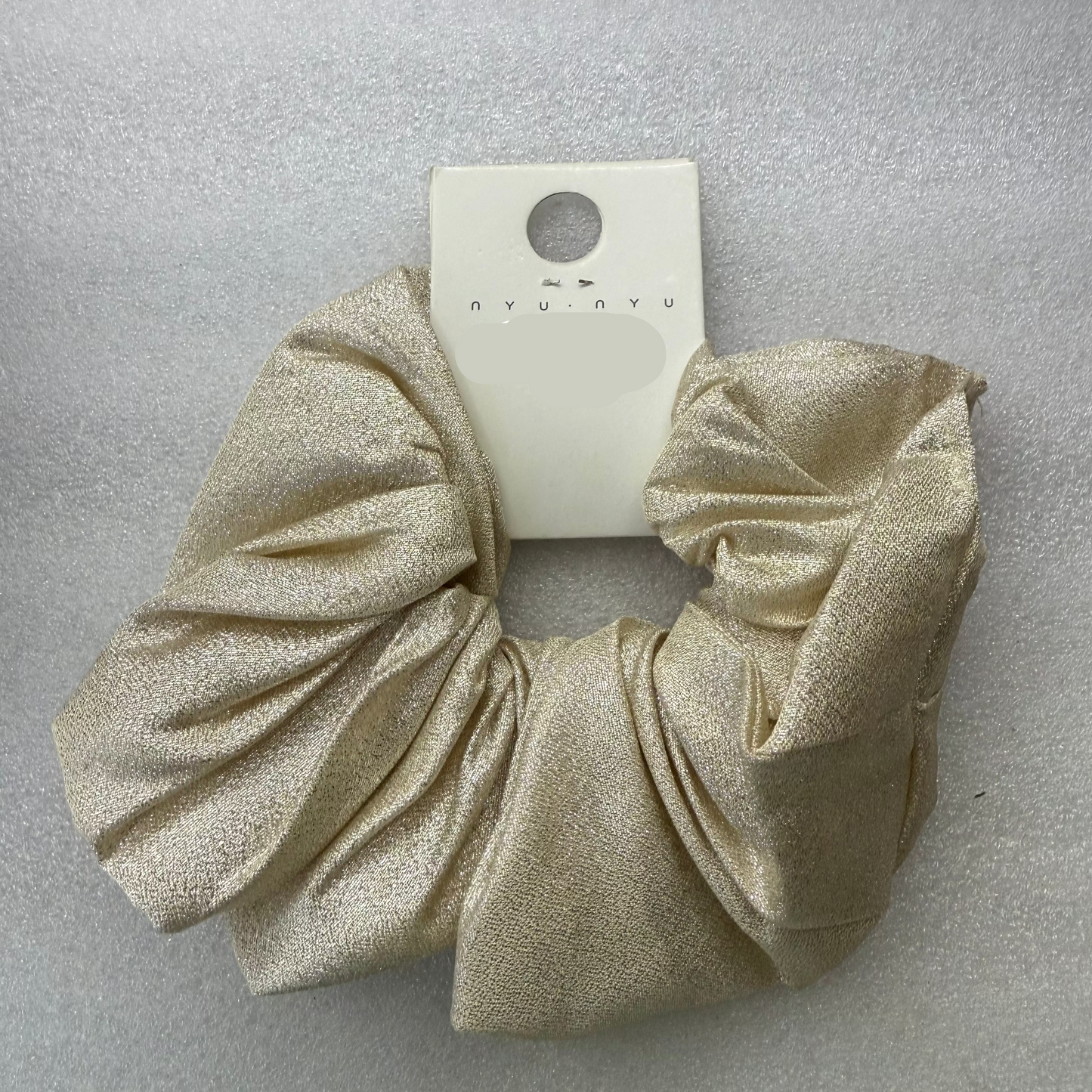 Big Gold shimmer scrunchie for party