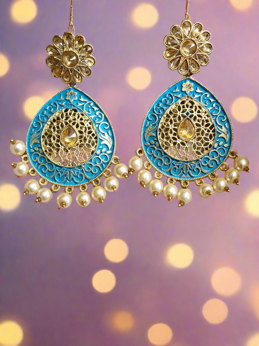 Meenakari inspired alongwith intricate gold floral