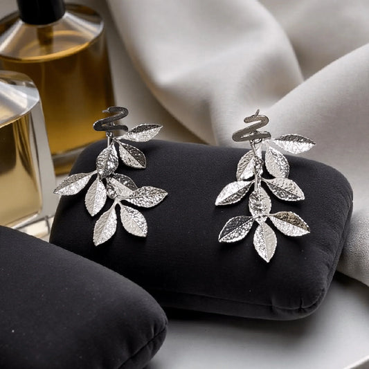 Delicate Silver dangling leaves - Style Storyz - 