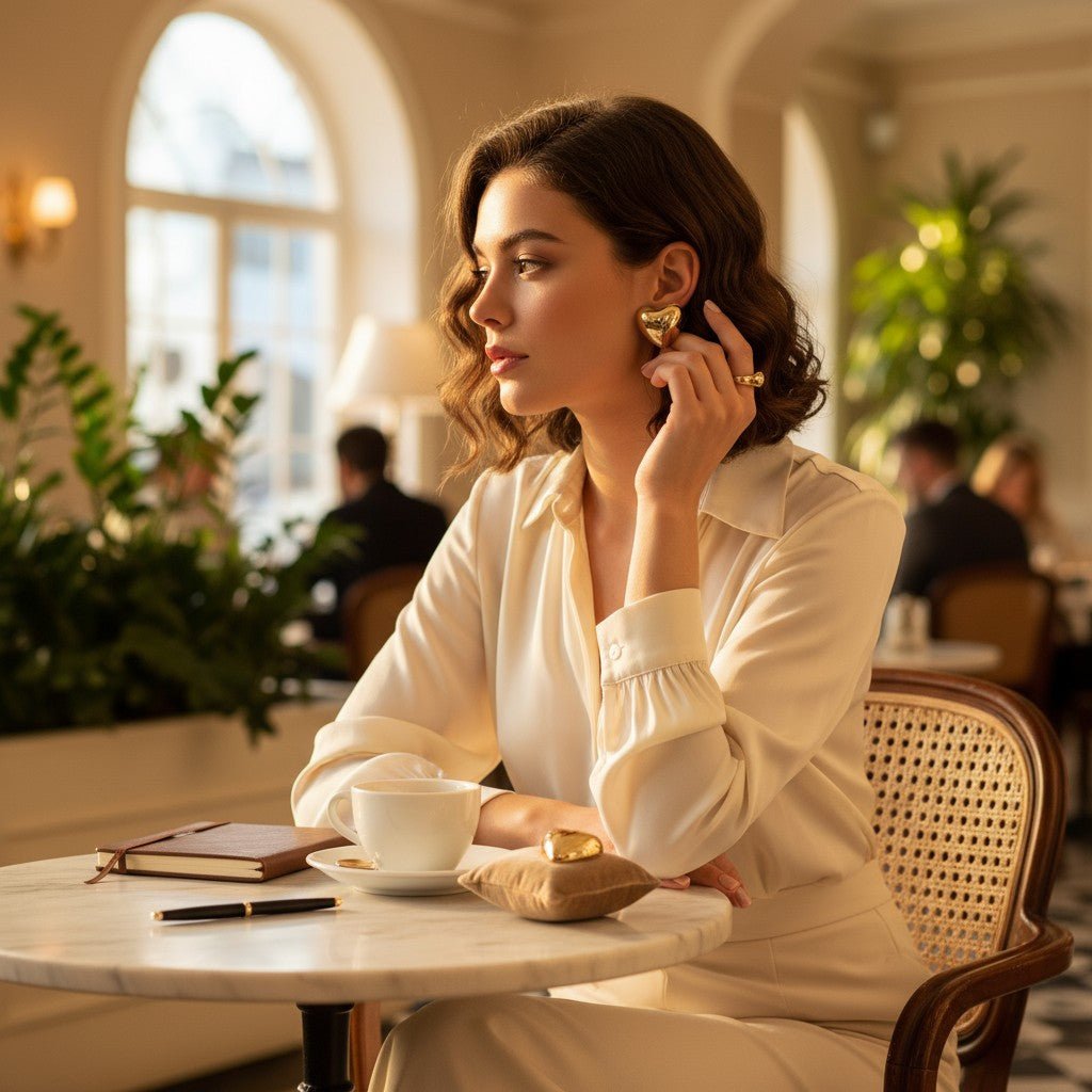 Golden Heart Earrings