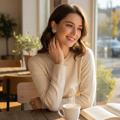 Iridescent Heart Earrings