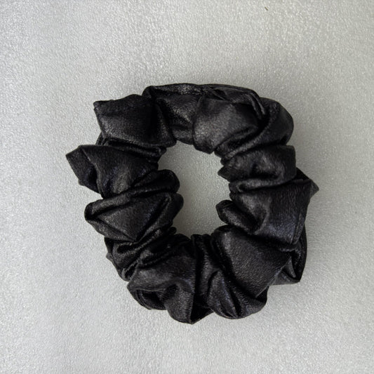 Black Leatherette scrunchie for Party