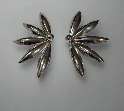 Noir Petal Statement Earrings - Style Storyz - 