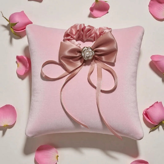 Rosette Charm Bow Scrunchie - Style Storyz - 